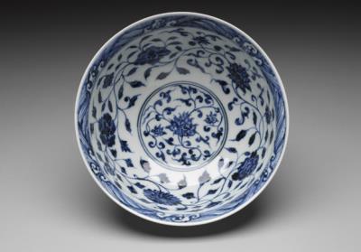 图片[3]-Bowl with lotus scrolls in underglaze blue, Ming dynasty (1368-1644)-China Archive